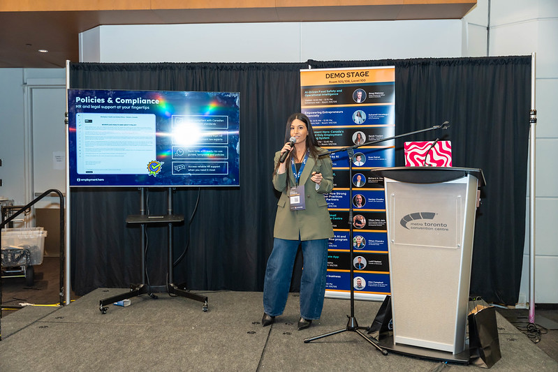 Founders presenting to attendees at the CanadianSME Small Business Show