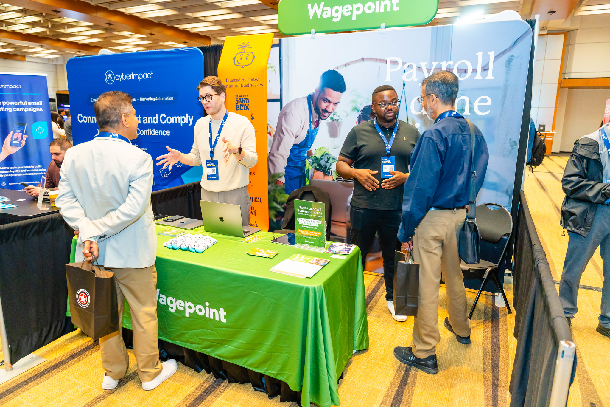 Business owners in conversation at the Show